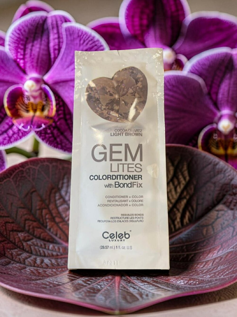 Celeb Luxury Gem Lites Conditioner with BondFix Cocoa Quatz Light Brown Sample
